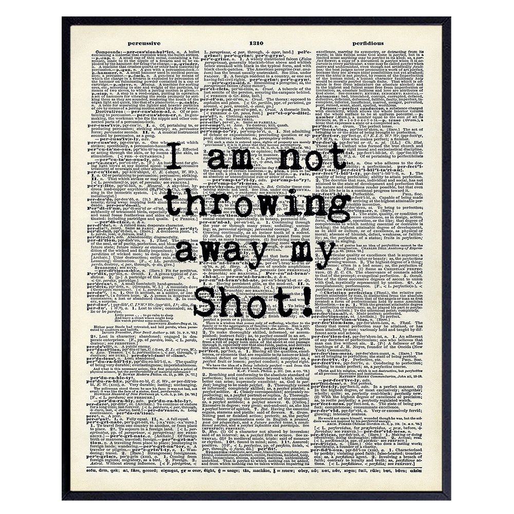 Poster, 8x10 Quote - Inspirational Wall Art Decor - Motivational Home Decoration for Bedroom, Office, Living Room - Gift for History Fans - Upcycled Dictionary Print - 8x10 Unframed print