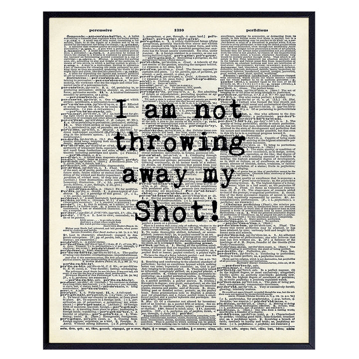 Poster, 8x10 Quote - Inspirational Wall Art Decor - Motivational Home Decoration for Bedroom, Office, Living Room - Gift for History Fans - Upcycled Dictionary Print - 8x10 Unframed print