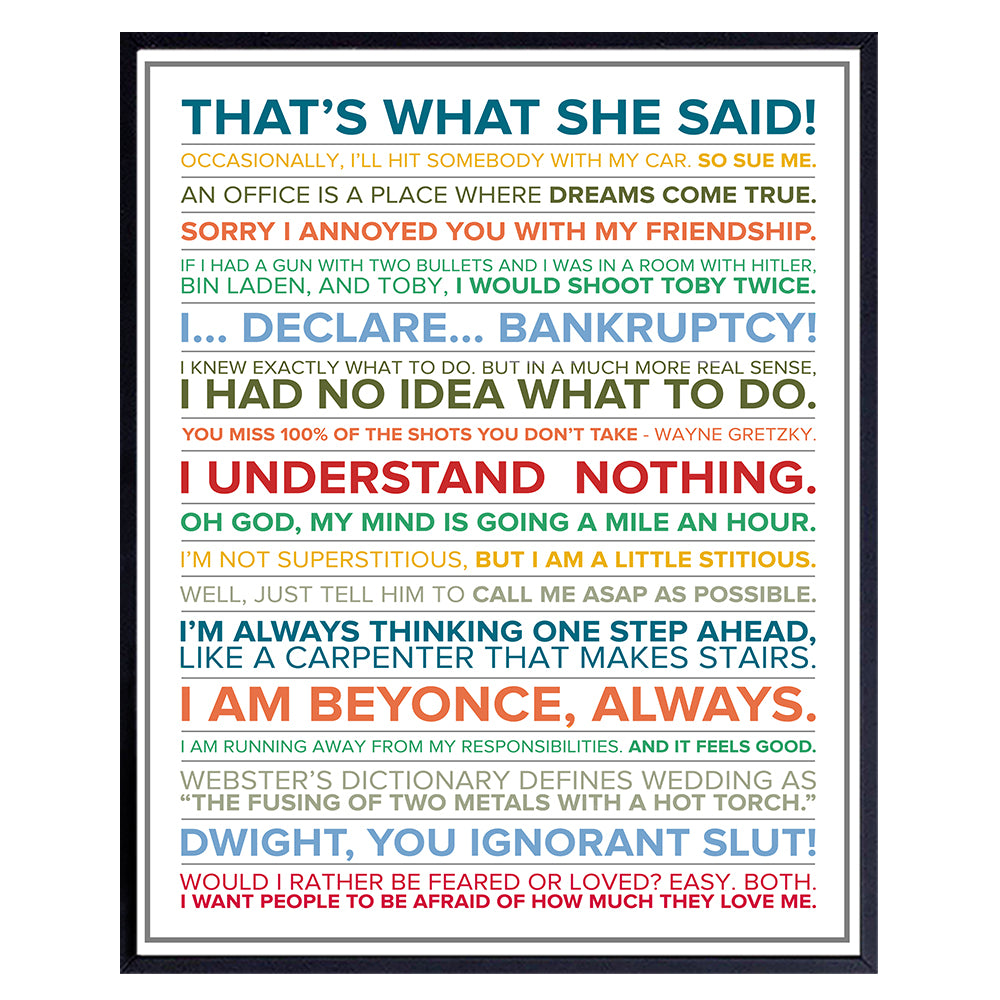 The Office Merchandise - Michael Scott Poster - The Office Merch - The Office Decor - The Office Wall Decor - The Office Gifts - The Office Quotes The Office Wall Art Picture - Boss Gifts - Men, Women