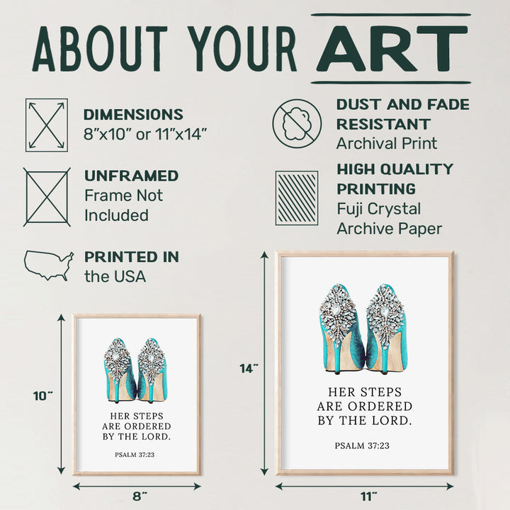 Religious Wall Art For Home - Bible Verse Wall Decor - Catholic Wall Decor - Holy Scripture Wall Art - spiritual Gifts - Inspirational Quotes - Light Blue - God Wall Decor for Women - Unframed