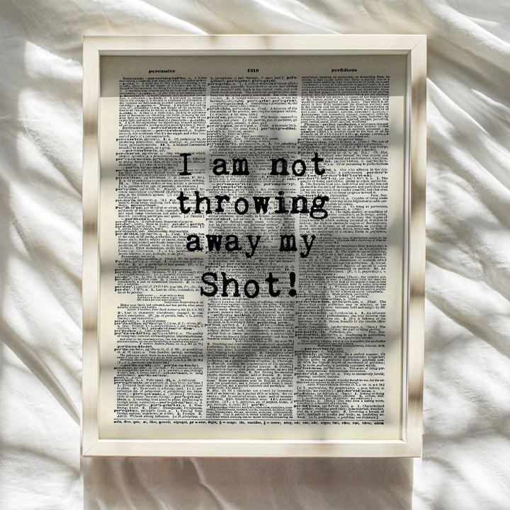 Poster, 8x10 Quote - Inspirational Wall Art Decor - Motivational Home Decoration for Bedroom, Office, Living Room - Gift for History Fans - Upcycled Dictionary Print - 8x10 Unframed print