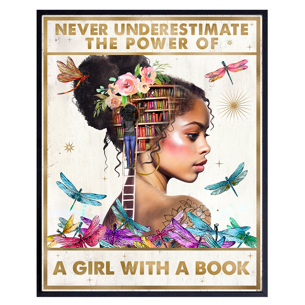 Classroom Decor African American Wall Art - Educational Black Woman Poster - Middle School Teen, Black women, Black Girl Wall Art - Motivational Wall Decor - positive Black Wall Art - Teacher Supplies