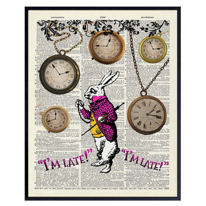 Alice Wonderland Decor - Alice Wonderland Gift - Room, Home or Party Decorations - Art Poster for Boy, Girl Kids Bedroom - Gift for Walt Fans - 8x10 Photo print Wall Art Picture