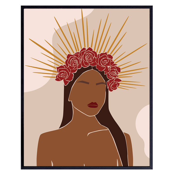 African American Women - Aesthetic Wall Decor - Mid Century Modern Minimalist Wall Art- African American Wall Wall Art - Black Wall Art - Latina Women - Abstract Wall Art - Hispanic Women Boho Decor