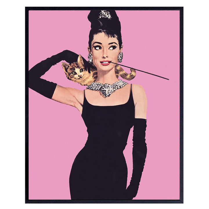 Audrey Hepburn Wall Art, Home Decor - 8x10 Pop Art Poster, Print - Contemporary Modern Room Decorations - Great Gift for Women, Her, Wife, Woman - Unframed PicturePhoto