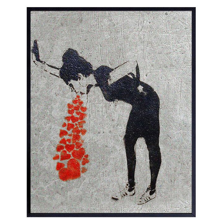 Graffiti Banksy Street Art Poster - 8x10 Photo"Love Sick" - Home, Wall or Room Decor, Decoration - Cool Gift for Urban Mural Fans - Unframed Picture Print