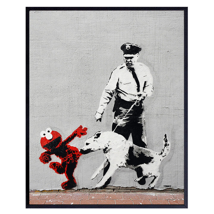 Police Arrest Street Art - Graffiti Wall Decor - 8x10 Poster, Home Decoration for Living Room, Office, Bedroom - Unique Gift for Policemen, Law Enforcement Officer, Men, Boys, Teens - UNFRAMED Print