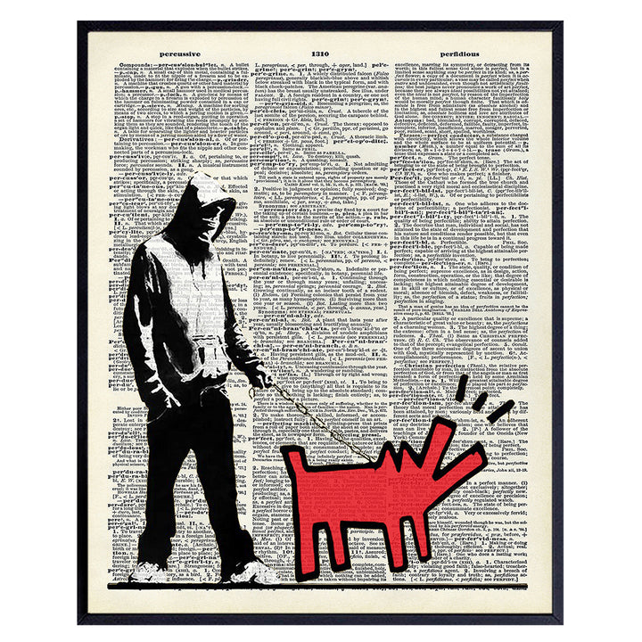 Banksy Graffiti 8x10 Wall Decor Picture - Modern Art Decoration Poster for Home, Apartment, Office, Dorm, Living Room, Bedroom, Bathroom - Gift for Contemporary Urban Street Mural Fan