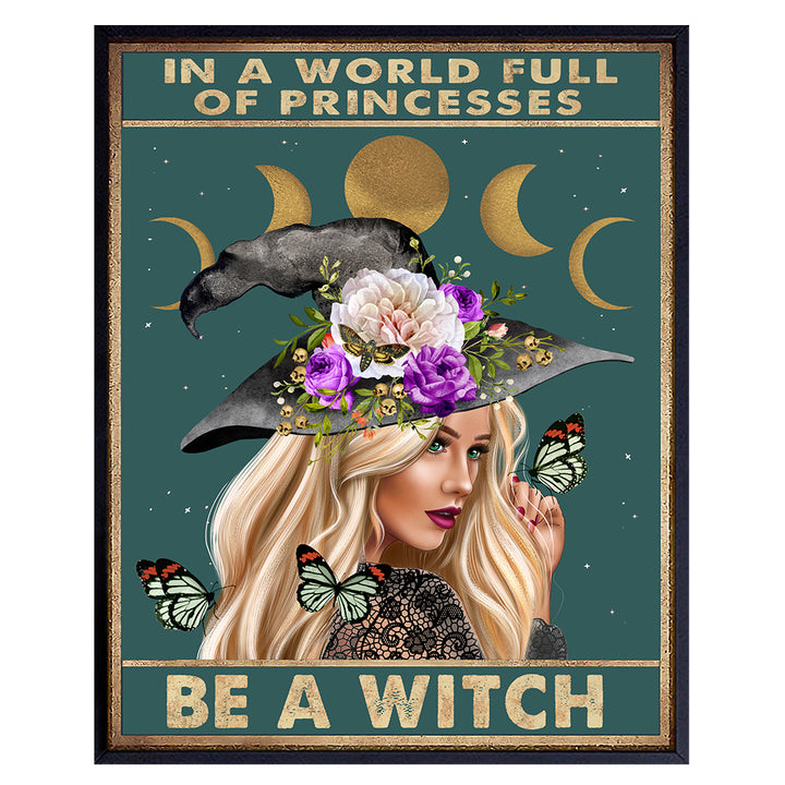 Witchy Room Decor - Hippie Room Decor - Witch Decor - Womens Boho Wall Art - Boho Wall Decor - Bohemian Hippy Decor - Gothic Decor - Wiccan Decor - Pagan Gifts - Witchcraft Wicca - Goth Wall Decor