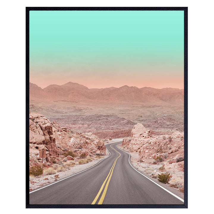 Sonoran Desert Wall Decor Picture - Travel Poster Home Art Decoration for Apartment, Living Room, Bedroom, Bathroom - Unique Housewarming Gift - 8x10 Landscape Scenery Photo - Blue Sky