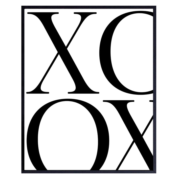 XOXO Unframed Wall Art Print - Perfect Affordable Gift - Modern Chic Home Decor - Ready to Frame (8X10) Photo - Hugs and Kisses