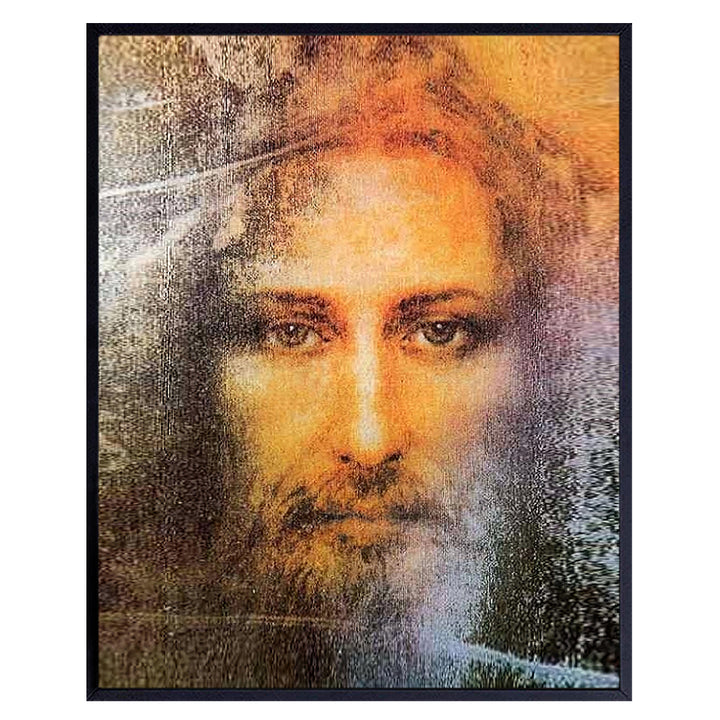 Jesus Christ Wall Art - Jesus Wall Decor - Religious Christian Room Decor for Bedroom, Home, Church - Catholic Gifts - Inspirational Gift for Pastor, Priest, Ordained Minister - Picture Poster