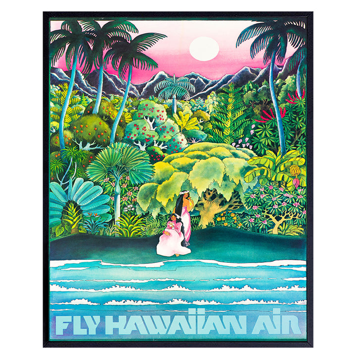 Vintage Hawaii Travel Wall Art Print - Tropical Home Decor for Lake or Beach House, Living Room, Bedroom, Kitchen, Bathroom - Makes a Great Gift - 8x10 Photo - Unframed