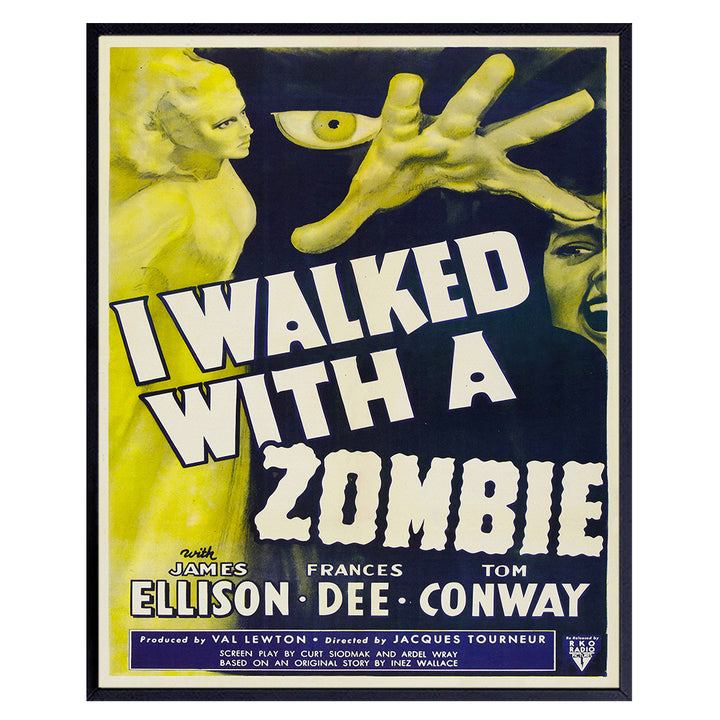 Zombies Movie Poster - 8x10 Vintage Hollywood Horror Movie Poster Wall Art Print - Creepy Classic Scary Movie Home Decor Picture for Man Cave, Boys Bedroom, Teens Room - Gift for Men