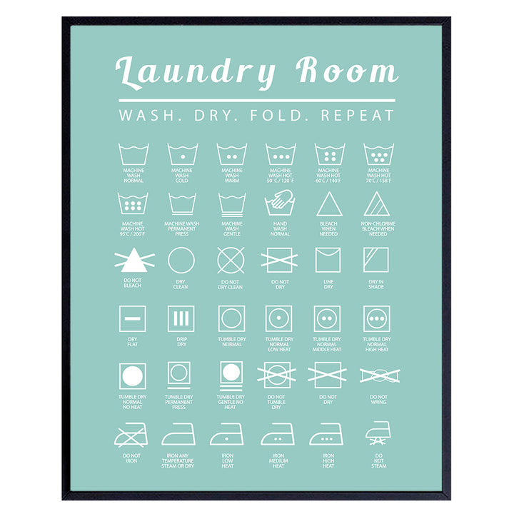 Laundry Room Typography Art Print - Funny Wall Art Poster - Chic Modern Home Decor - Makes a Great Affordable Housewarming Gift - 8x10 Photo- Unframed
