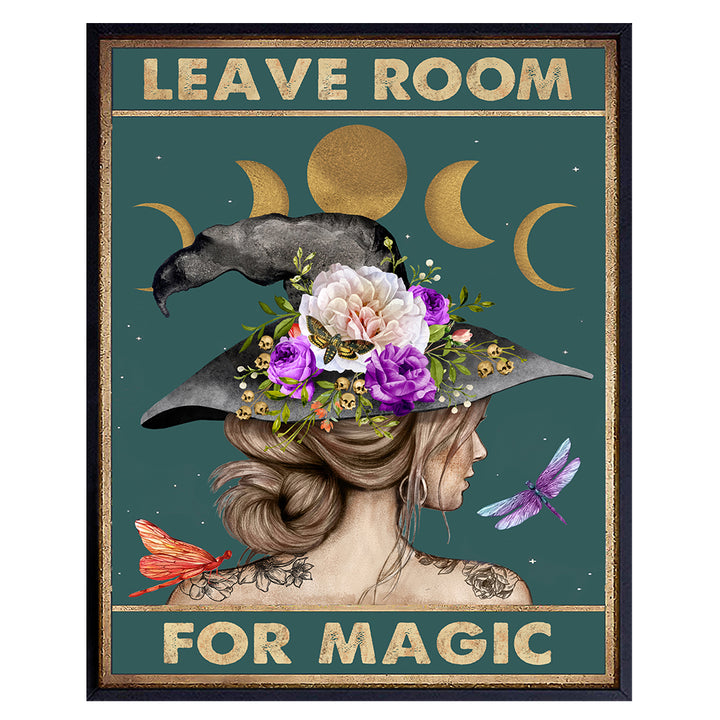 Pagan Black Magic Witch Decor - Wiccan Decor - Witchy Room Decor - Gothic Wall Art - Goth Room Decor - Halloween Decorations - Wicca Witchcraft Supplies - Boho Paganism Gifts for Women