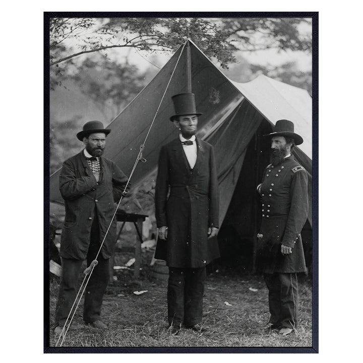 President Abraham Abe Lincoln Vintage Civil War Photo - American Patriotic Wall Art Home Decor, Living Room, Office Picture - Unique Gift for United States USA Patriot, Men, Women, Republican