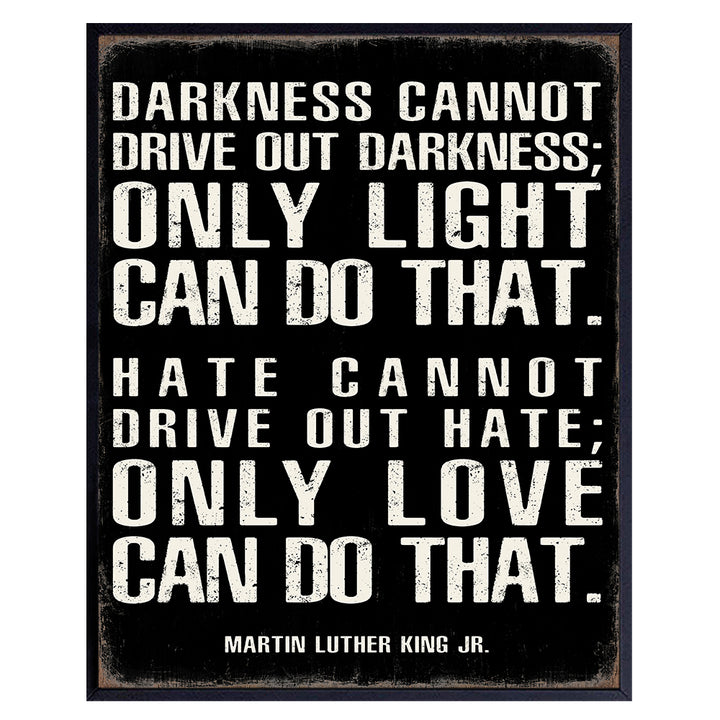 Positive Quotes Wall Decor - Inspirational Wall Art - MLK Quotes - Black Art - Martin Luther King - Motivational Poster - Home Office Living Room Man Cave - Sayings for Wall Decor - Uplifting Gifts