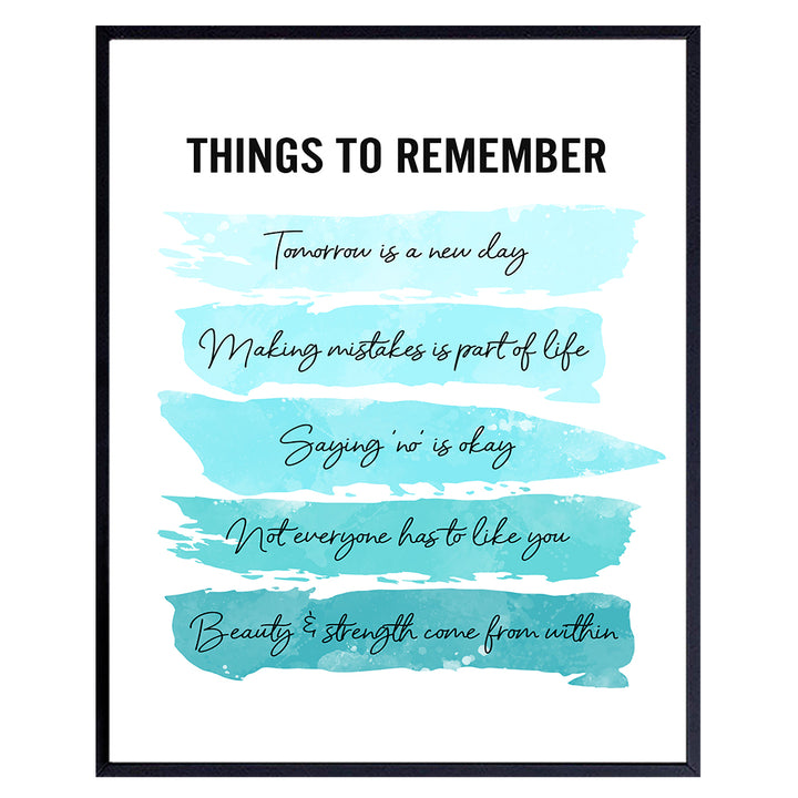 Motivation Inspiration Affirmations Wall Art for Home Office Bedroom Bathroom - Positive Quotes Wall Decor - Encouragement Gift for Woman Girls Teens Daughter Best Friend - Women's empowerment Poster