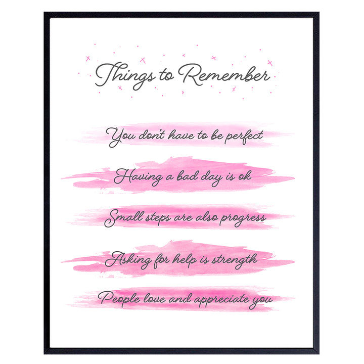 Inspiration Wall Art - Motivation Positive Affirmations Quotes Wall Art & Decor - Empowerment Self Improvement Motivational Sayings - Encouragement Gifts Empowered Women Motivational poster