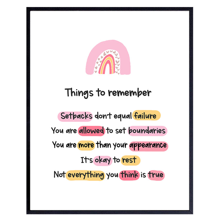 Positive Quotes Wall Decor - Uplifting Encouragement Gifts for Women - Inspirational Wall Art - Motivational Wall Art - Sayings for Wall Decor - Inspiring Quotes Wall Decor - Self Improvement