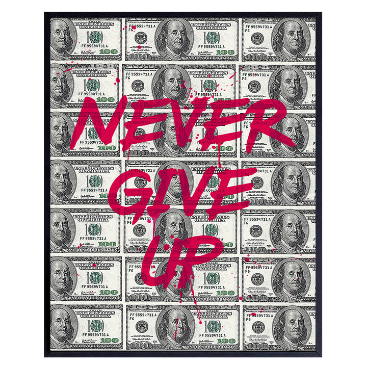 Motivational Posters, 8x10 - Inspirational Quotes - Home Office Wall Decor - Office Wall Art - Encouraging Sayings for Wall Decor - Entrepreneur Wall Art - Positive Quotes - Dont Give Up