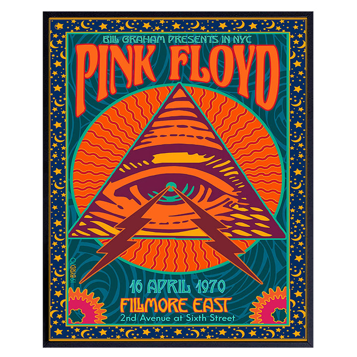 Concert Posters - 8x10 Retro Vintage Music Poster - Pshycadellic Room - Wall Art for Teen Room Decor, Bedroom, Dorm - Music Gifts - Comfortably Numb, Dark Side of the Moon - Trippy Wall Decor