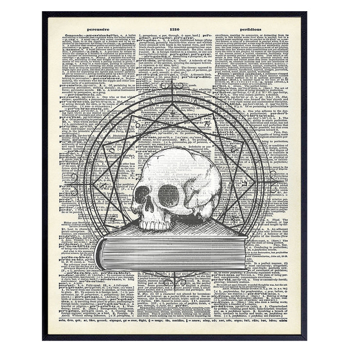 Occult, Wicca, Wiccan, Esoteric Arts Goth Gothic Home Decor - Creepy Vintage Mystical Wall Art Poster Print- Cool Unique Gift - 8x10 UNFRAMED