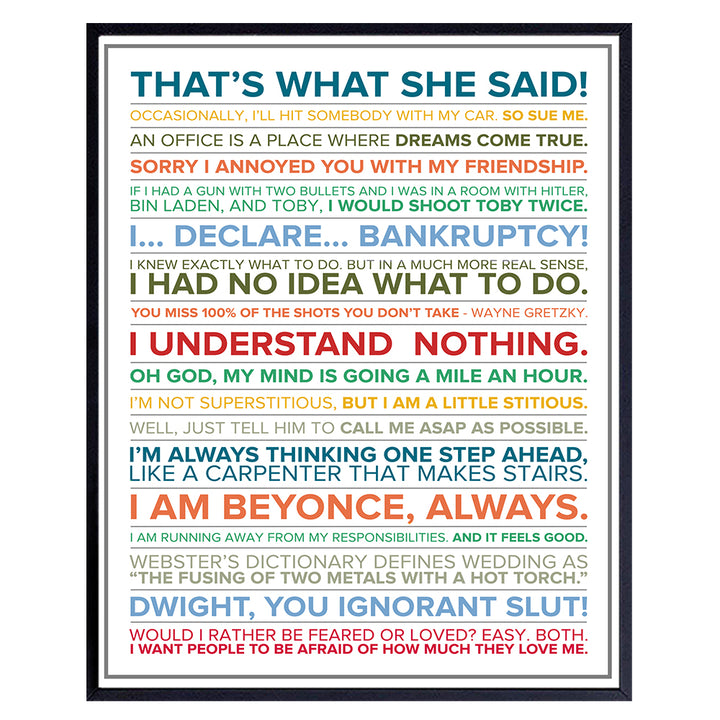 The Office Merchandise - Michael Scott Poster - The Office Merch - The Office Decor - The Office Wall Decor - The Office Gifts - The Office Quotes The Office Wall Art Picture - Boss Gifts - Men, Women