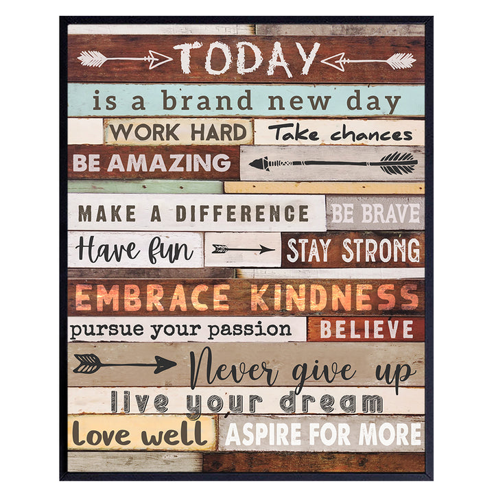 Motivational Wall Art Sign - 8x10 Picture Photo Print with Inspirational Sayings, Quotes, Phrases - Cool Unique Gift for Men, Women, Entrepreneur, Kids, Teens - Unframed