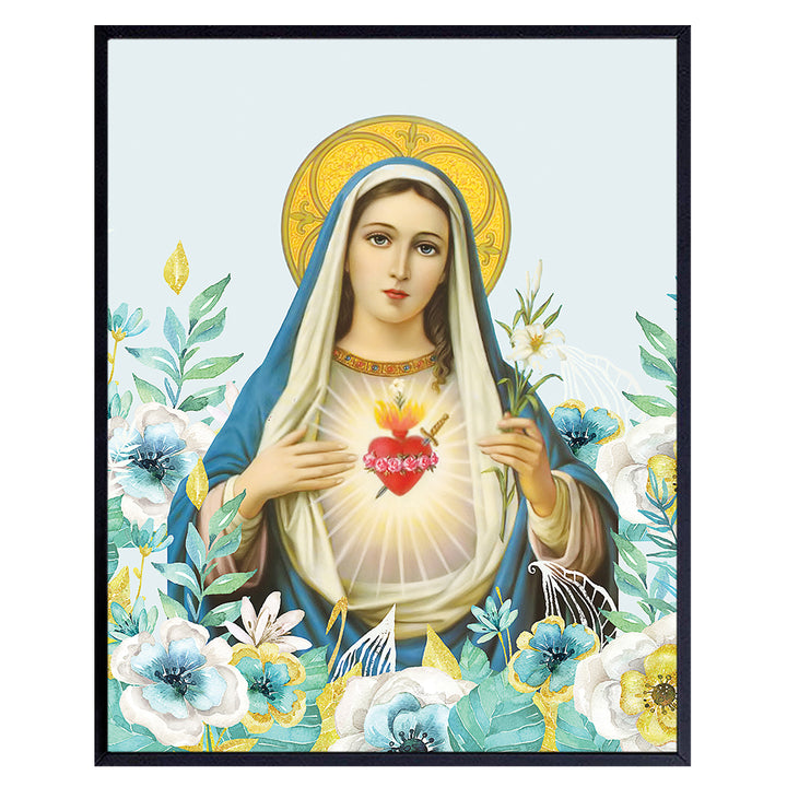 Virgin Mary Picture - Catholic Wall Decor - Mary Mother of God - Holy Mother - Christian Gifts - Religious Wall Art - Mary Mother of Jesus - Our Lady of Guadalupe - Blessed Mother - God Wall Decor