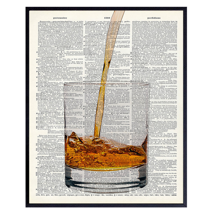 Scotch Whiskey Dictionary Art Print - Vintage Upcycled Wall Art Poster- Chic Rustic Home Decor for Decor for Den, Man Cave, Bar and Kitchen - Makes a Great Gift for Men - 8x10 Photo - Unframed