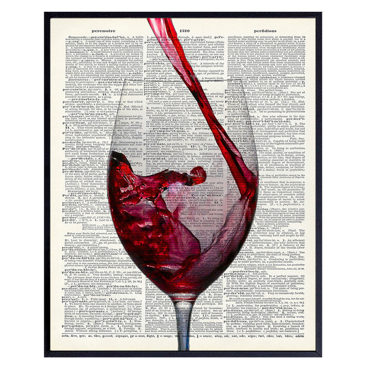 Upcycled Wine Dictionary Wall Art Prints - 8X10 Vintage Unframed Photo - Perfect Gift for Game Room, Bar, or Man Cave Decor