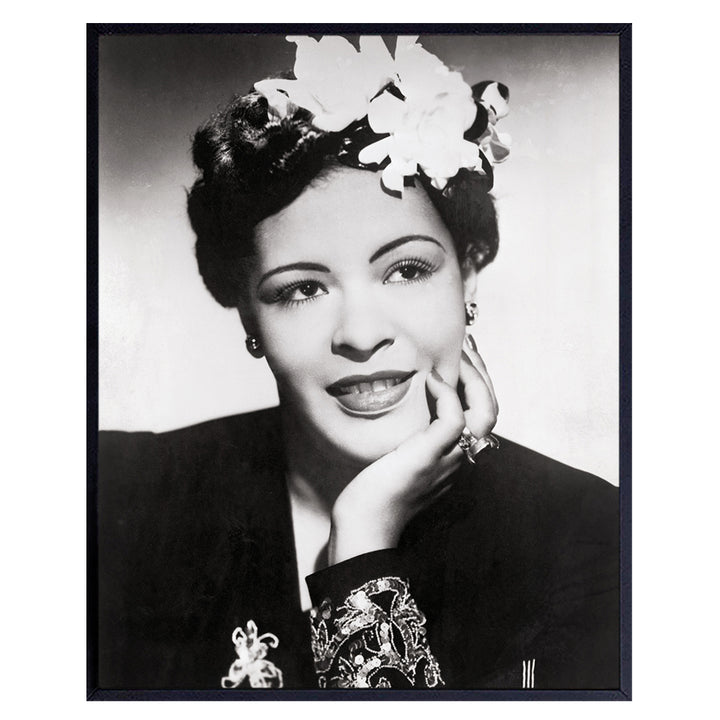 Billie Holiday Wall Art Picture - Billy Holiday Poster - African American Wall Art - Black History Wall Decor- Black Art - Vintage Black Culture Photo - Jazz Wall Art - Jazz Music - Musician Gifts