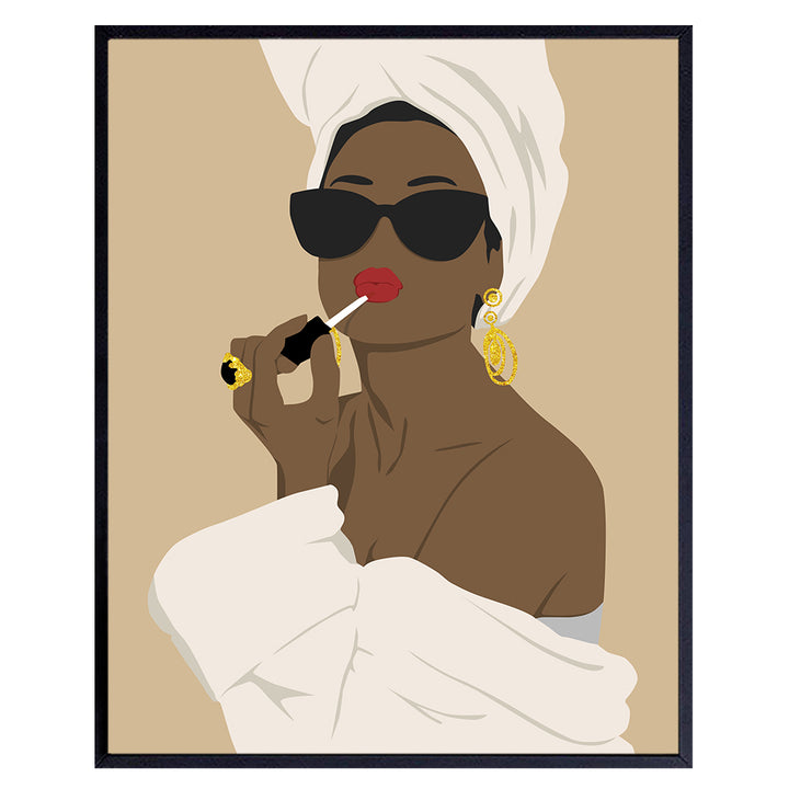 African American Women - Black Women - Audrey Hepburn Wall Art - Kate Moss - Bathroom Decor for Women - Glam Bathroom Decor - Audrey Hepburn Poster - Pink Bathroom Accessories - Bath Wall Decor