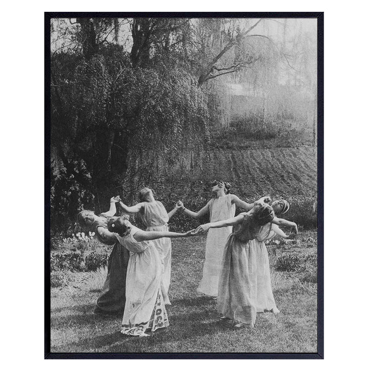 Witchy Pagan Wall Art & Decor - LARGE 11x14 - Witch Coven - Wiccan Wicca Decor - Gift for Witchcraft and Black Magic Fans - Gothic Pagan Wall Art - Goth Room Decor - Creepy Scary Vintage Picture Photo