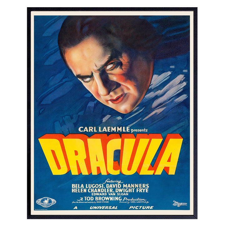 Bela Lugosi Dracula - 8x10 Vintage Hollywood Horror Movie Poster Wall Art Print - Creepy Classic Scary Movie Home Decor Picture for Man Cave, Boys Bedroom, Teens Room - Gift for Men