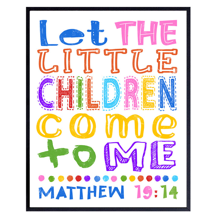 Religious Wall Decor For Kids - Christian Wall Art - Catholic Gifts for Women - Scripture Wall Art - Bible Verses Wall Decor- Little Boys Room Decor- Baby Nursery Decor- Girls Bedroom - God Wall Decor