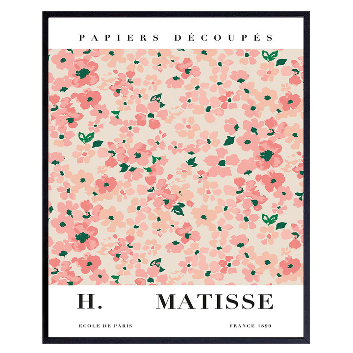 Minimalist Matisse Wall Art & Decor - Mid Century Modern Poster - Gallery Wall Art - Aesthetic Room Decor - Abstract Gifts for Women - Contemporary Museum Pictures - Bedroom Living Room Print 8x10