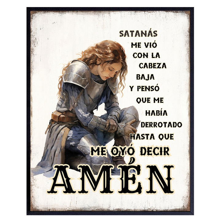 Decoracion Para Mujer Cristiano en Espanol - Spanish Decor - spiritual Christian Wall Art & Decor - Religious Inspirational Wall Decor for Women - Bible Verse Mexican Art - Arte de Pared Para Mujeres