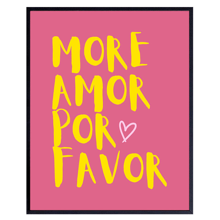 Love Wall Decor - funny Sayings Wall Art & Decor - Pink Chic Minimalist Funky Preppy Room Decor - Bedroom Wall Decor for Women - Heart Wall Art - Cute Trendy Home Decor Aesthetic - positive Quotes