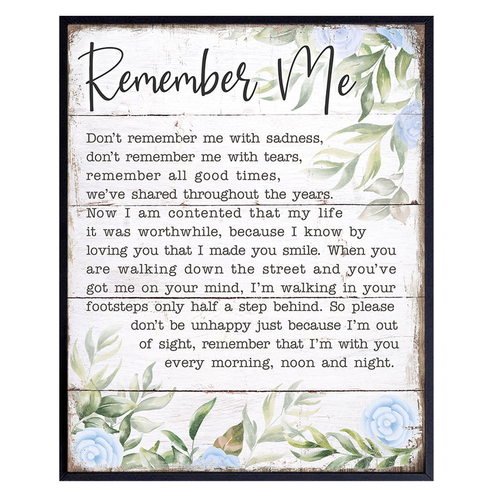 Bereavement Gifts - Remembrance Gifts - Pet Dog Cat Memorial Gifts - Encouragement Gifts - Inspirational Uplifting Positive Quotes Wall Art Decor - In Loving Memory Gifts- In Memory of Loved One Gifts