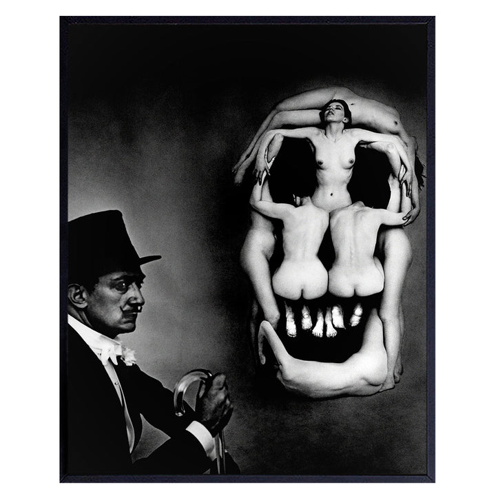 Salvador Dali Wall Art & Decor - Salvador Dali Prints - Surrealism Wall Art - Aesthetic Room Decor - Gallery Wall Art - Museum Poster - Skull Decor Photo - Optical Illusion - Goth Gothic Home Decor