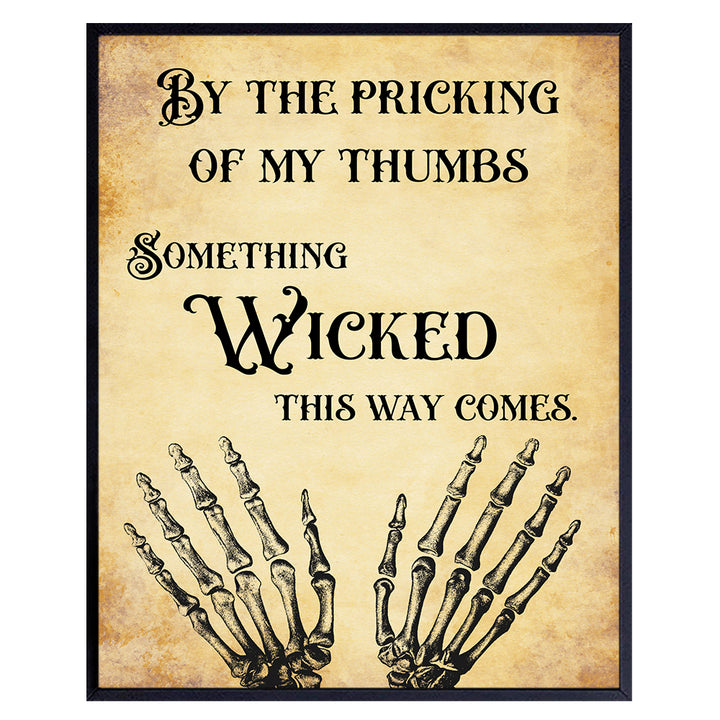 Goth Room Decor - Gothic Home Decor - Witch Coven Quote - Wicca, Wiccan, Witchcraft, Black Magic Gift - Creepy Scary William Shakespeare Macbeth Wall Art - 8x10 Unframed Picture Print Poster