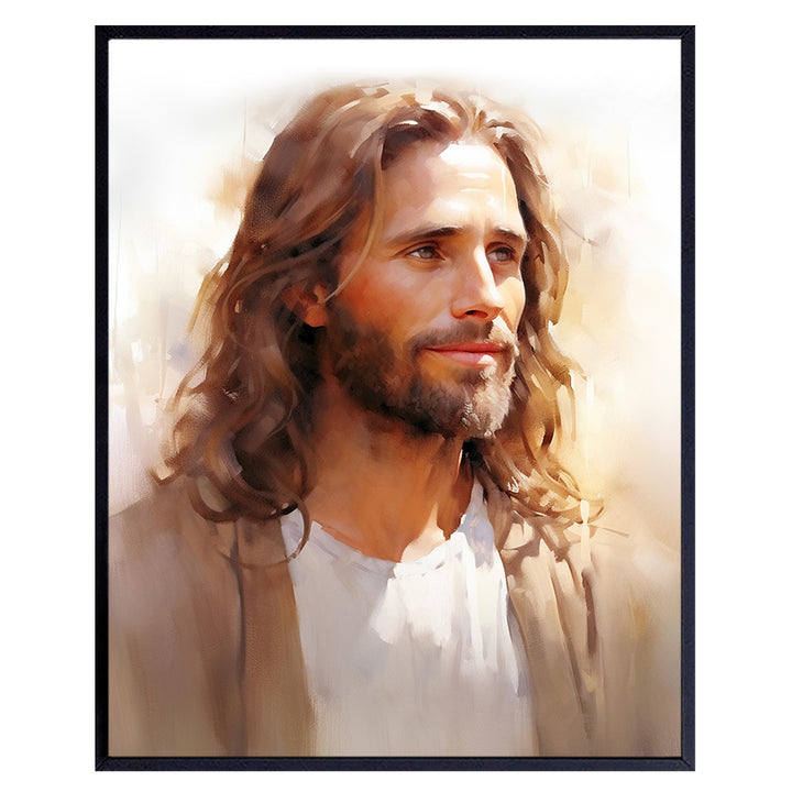 inspiring Jesus Wall Art & Decor - Christian Gift for Women Men - Religious Faith Motivational poster - Jesus Christ Picture Painting - Jesus Wall Decor - God Home Decor - spiritual Wall Decor