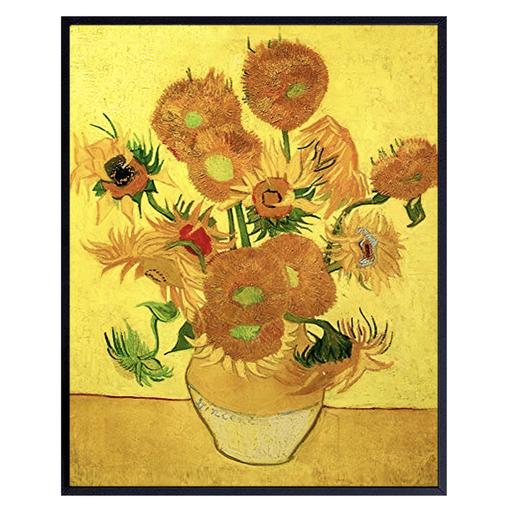 Van Gogh Sunflowers - Van Gogh Paintings - Sunflower Decor - Yellow Sunflower Bathroom Decor - Sunflower Wall Art - Sunflower Wall Decor - Sunflower Decorations - Daisy Wall Decor