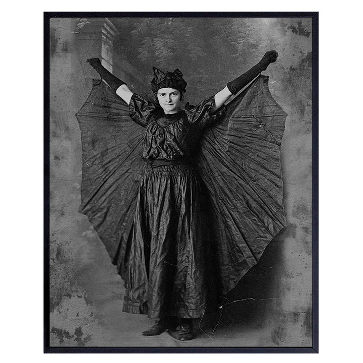 Witchy Wall Art & Decor - Witch Decor - Wicca Decor - Pagan Gifts Supplies - Bat Wall Decor - Gothic Wall Art - Goth Room Decor - Witchcraft Decor - Wiccan Decor - Creepy Scary Vintage Picture Photo