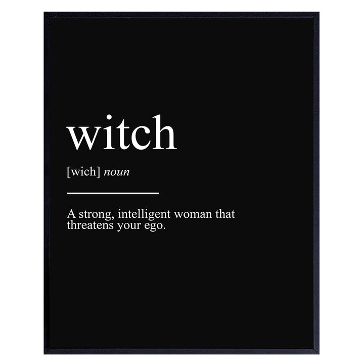 Witch Pagan Wall Art & Decor - Wicca Wiccan Witchcraft Altar Supplies - Gothic Home Decor - Goth Room Decor Poster Print - Black Magic Wall Decor - Witchy Gifts for Women