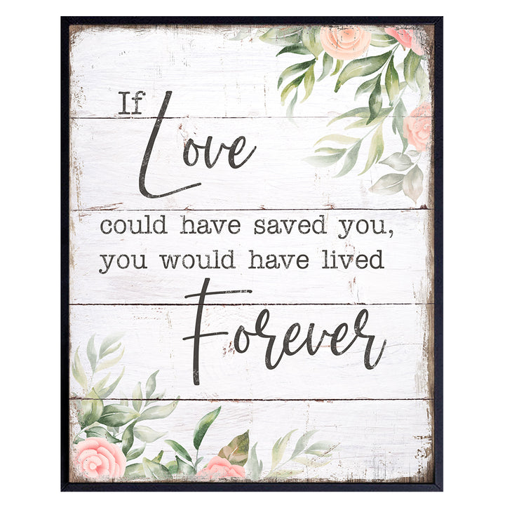 Bereavement Gifts - Memorial Gifts - Cat Dog Pet Remembrance Gifts - Inspirational Uplifting Positive Quotes Wall Art Decor - Encouragement Gifts - In Memory of Loved One Gifts- In Loving Memory Gifts