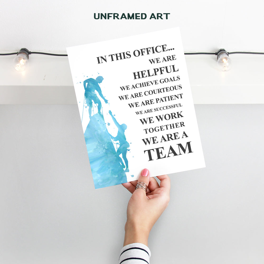 Inspirational quote For Workplace - Motivational poster for Office, Entrepreneur, Team Leader - positive affirmation Wall Decor for HR, Manager, Boss - Personal Growth - Success Sayings Poster